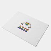 Paillasson Ally Rainbow Hands Heart Vintage Pride Conception (Incliné)