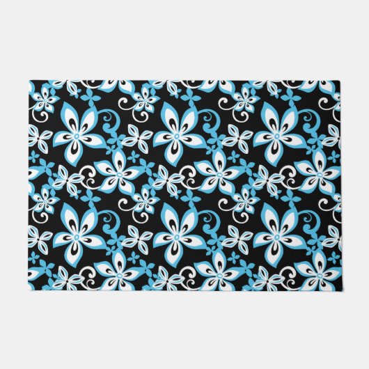 PAILLASSON ALOHA HAWAII (NOIR/BLEU) (Devant)