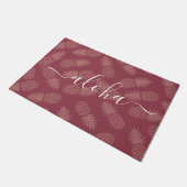 Paillasson Aloha rose Dusty Script Motif ananas simple (Incliné)
