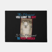 Paillasson Alpaca Llama - Push Harder Encouragement (Devant)