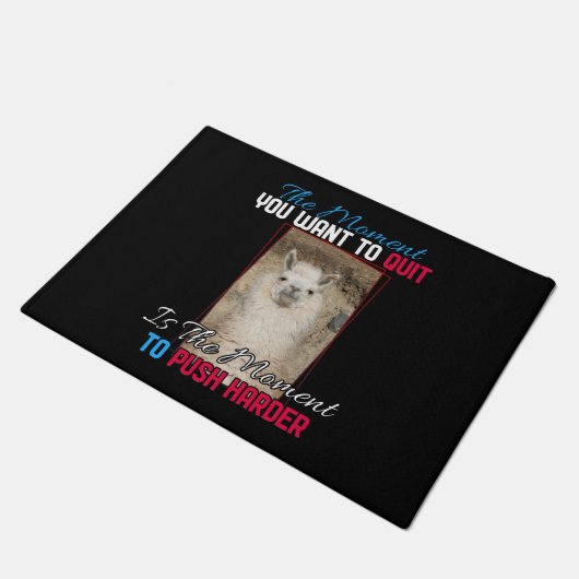 Paillasson Alpaca Llama - Push Harder Encouragement (Incliné)