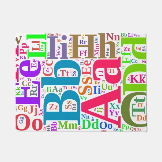 Paillasson alphabet coloré (Devant)
