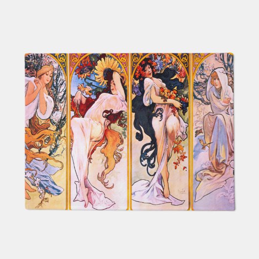 Paillasson Alphonse Mucha - Quatre Saisons (Devant)