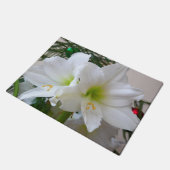 Paillasson Amaryllis blanc et sapin de Noël (Incliné)