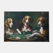 Paillasson American English Foxhound Dogs Jouer Poker Art (Devant)