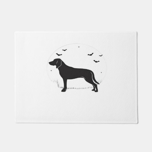 Paillasson American Foxhound Dog - Halloween Moon Silhouette (Devant)