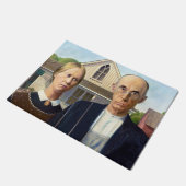 Paillasson American gothique classique peinture Grant Wood (Incliné)
