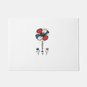 Paillasson Amérique Fleuriste Patriotique Vintage Vector Desi