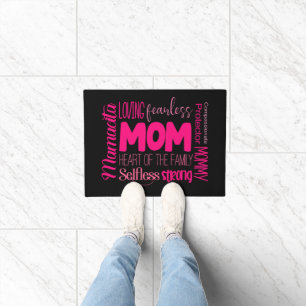 Paillasson Amour de maman sans peur Coeur de la famille