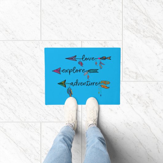 Paillasson Amour Explore Aventure Arrow Tribal Boho Design (Intérieur)