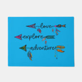 Paillasson Amour Explore Aventure Arrow Tribal Boho Design (Devant)