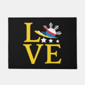 Paillasson Amour - Typographie du drapeau philippin (Devant)