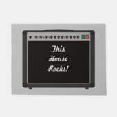 Paillasson Amplificateur Rock and Roll Message personnalisé M (Devant)