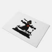 Paillasson Amusant design d'halloween avec épouvantail (Incliné)