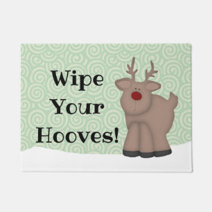 Paillasson Amusant Essuyer Vos Hooves Reindeer Doormat