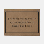 Paillasson Amusant Introvert détendu Brown tendance simple (Devant)