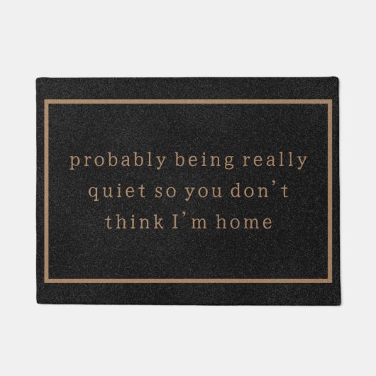 Paillasson Amusant Introvert détendu Noir tendance Simple (Devant)