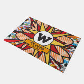 Paillasson Amusants Moderne Nom de famille Monogramme Comédie (Incliné)