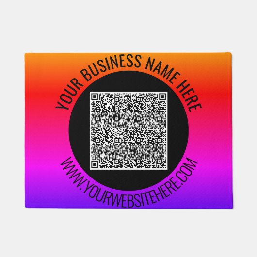 Paillasson Analyse du code QR et format de texte personnalisé (Devant)