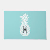 Paillasson ananas blanc monogramme (Devant)