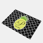 Paillasson Ananas et Quatrefoil noir (Incliné)