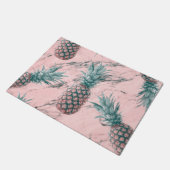 Paillasson Ananas & marbre rose Swirl moderne Tropical Chic (Incliné)