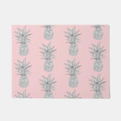 Paillasson Ananas rose Tropical Motif de sol Mat (Devant)