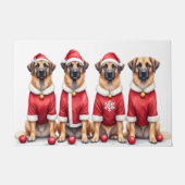 Paillasson Anatolian Shepherd Christmas Dress Santa Hat (Devant)