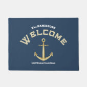 Paillasson Anchor Custom Name and Text Nautical (Devant)