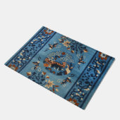 Paillasson Ancien Chinois en bleu profond  (Incliné)