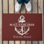 Paillasson Ancre Nautique Personnalisée Bienvenue à bord<br><div class="desc">Notre Ancre nautique personnalisée Welcome Aboard Doormat est idéal pour les ponts de bateaux, les quais, les cabines de bateaux, ou l'entrée de votre maison de lac. Il apportera une touche design où que vous vouliez. Il s'agit d'une idée cadeau de bateau parfaite pour les marins, les pêcheurs, les amoureux...</div>