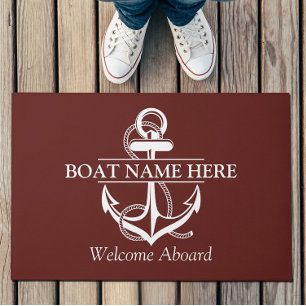 Paillasson Ancre Nautique Personnalisée Bienvenue à bord