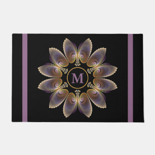 Paillasson Ange Abstraite ailes Mandala Monogramme fractal