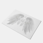 Paillasson ANGEL WINGS Blanc Personnalisé Monogramme (Incliné)