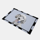Paillasson Anglais Setter Blue Belton Peinture Chien Art (Incliné)
