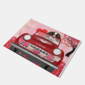 Paillasson Anglais Springer Spaniel Car Hearts Valentine's (Incliné)