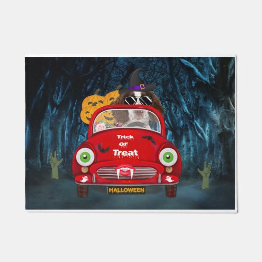 Paillasson Anglais Springer Spaniel chien Voiture Effrayant H (Devant)