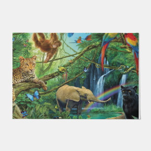 Paillasson Animals living together throw pillow