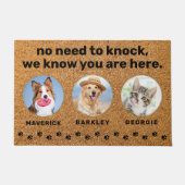 Paillasson Animaux de compagnie amusants Pas besoin de frappe (Devant)