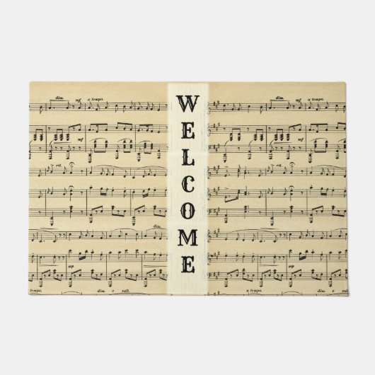 Paillasson Antique Sheet Music Welcome Mat (Devant)