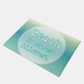 Paillasson Aqua Blue Beach Lovers Citer la typographie (Incliné)