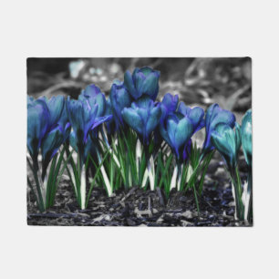 Paillasson Aqua Blue Crocus Blooms