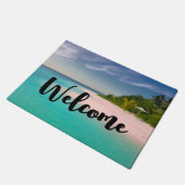 Paillasson Aquamarine Ocean Tropical Beach Scenic Welcome (Incliné)