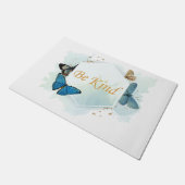 Paillasson Aquarelle à papillon inspirant pour femmes (Incliné)