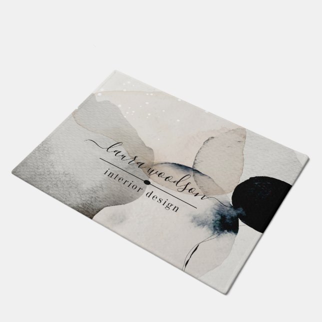 Paillasson Aquarelle Abstraite du concepteur d'intérieur (Incliné)