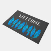 Paillasson Aquarelle bleu (Incliné)