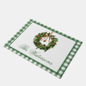 Paillasson Aquarelle Boho Orange Slice Wreath Noël (Incliné)