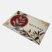 Paillasson Aquarelle Bourgogne moderne Accueil Zen (Incliné)