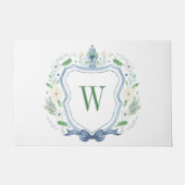 Paillasson Aquarelle Chinoiserie Ginger Jar Monogram Crest (Devant)