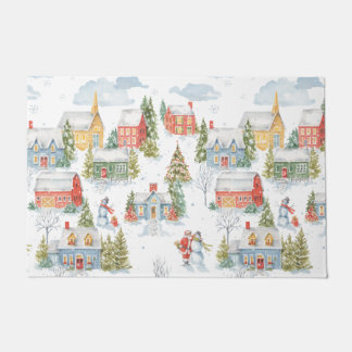 Paillasson Aquarelle colorée de Noël